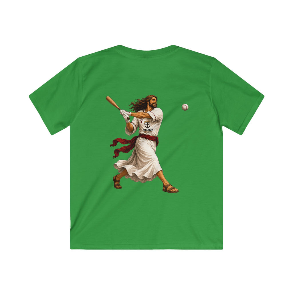 Jesus Hits Bombs | Youth Baseball T-Shirt