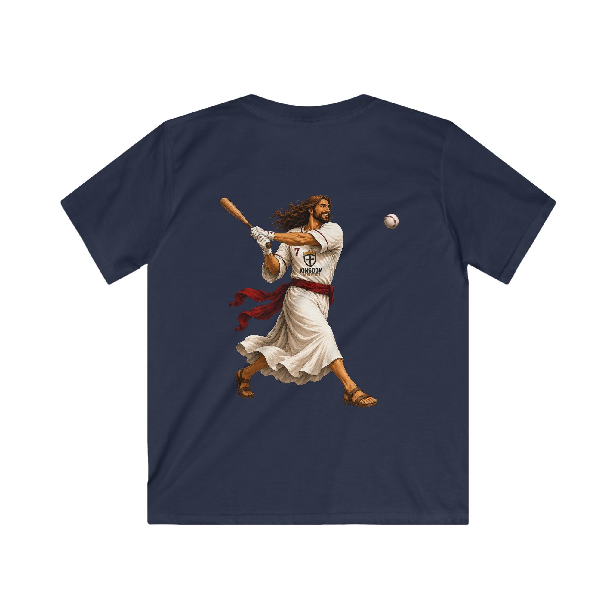 Jesus Hits Bombs | Youth Baseball T-Shirt