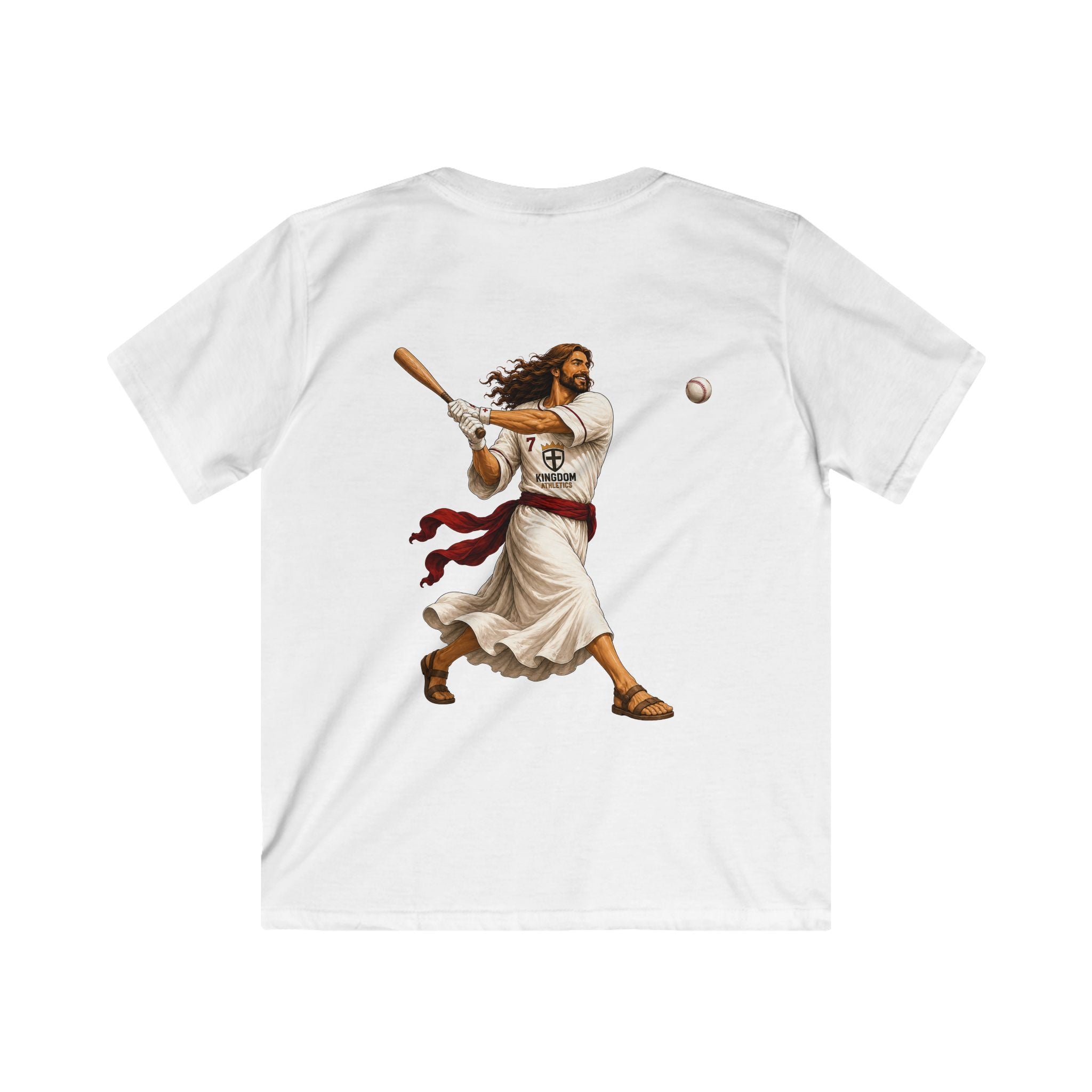 Jesus Hits Bombs | Youth Baseball T-Shirt