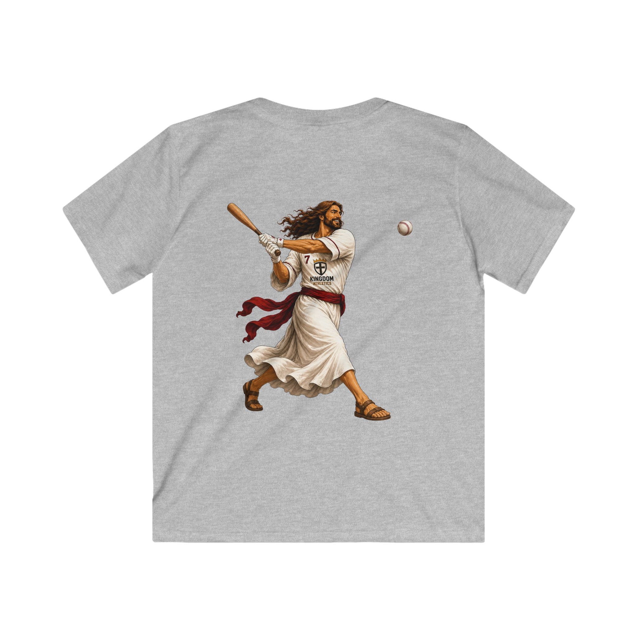 Jesus Hits Bombs | Youth Baseball T-Shirt