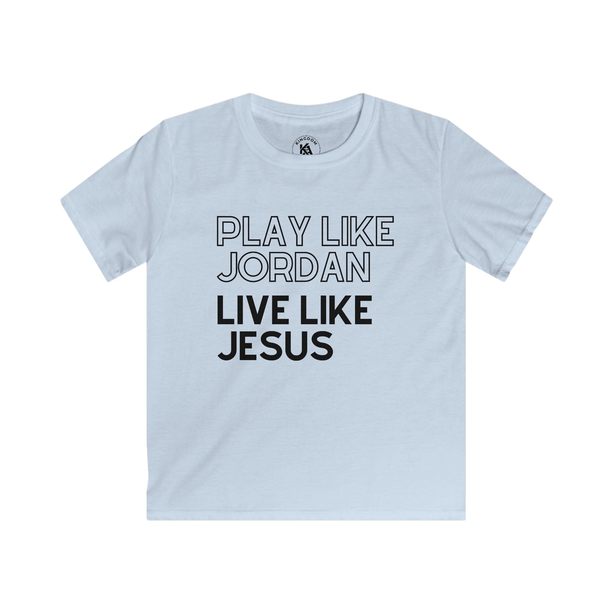 Play Like Jordan Live Like Jesus | Youth Basketball T-Shirt