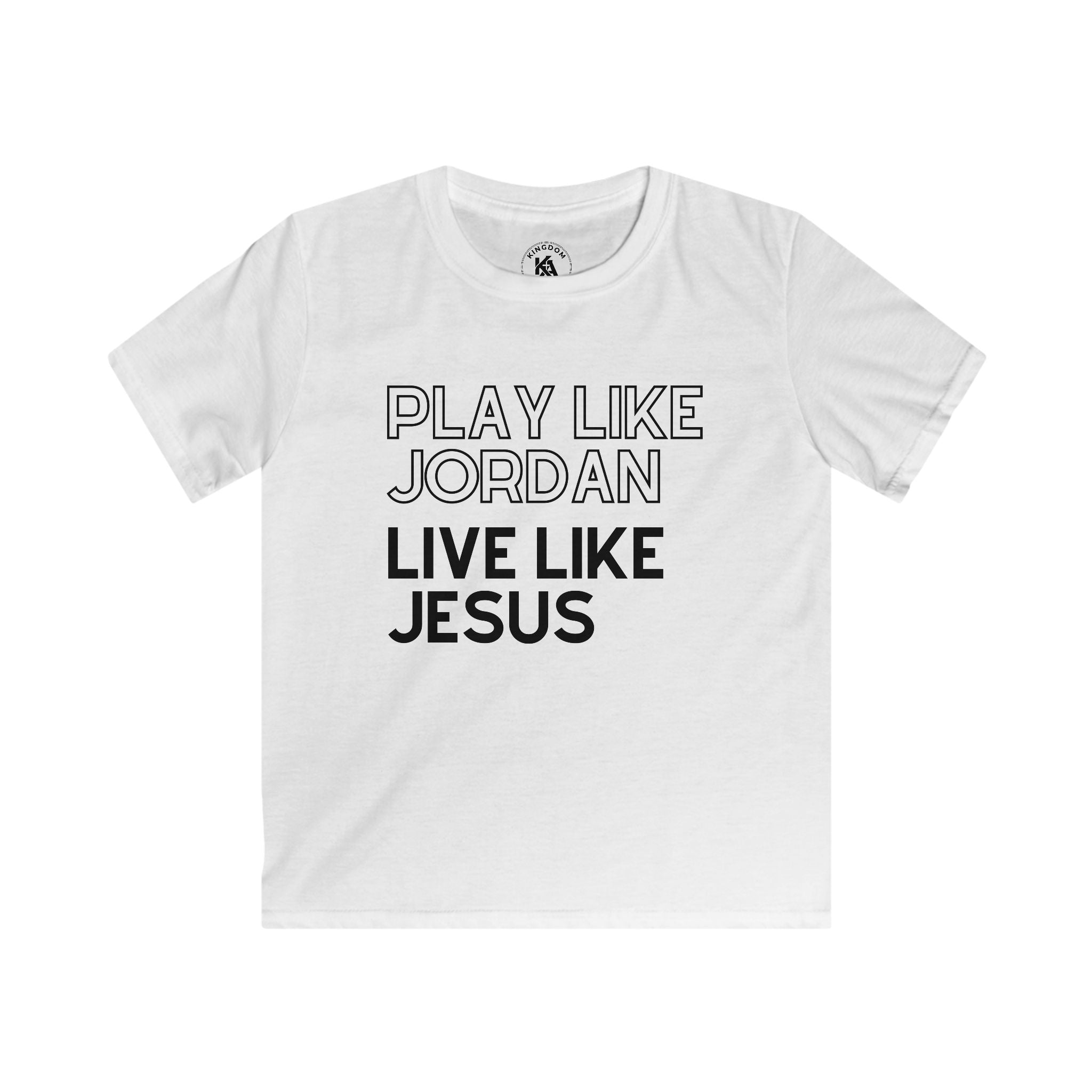Play Like Jordan Live Like Jesus | Youth Basketball T-Shirt