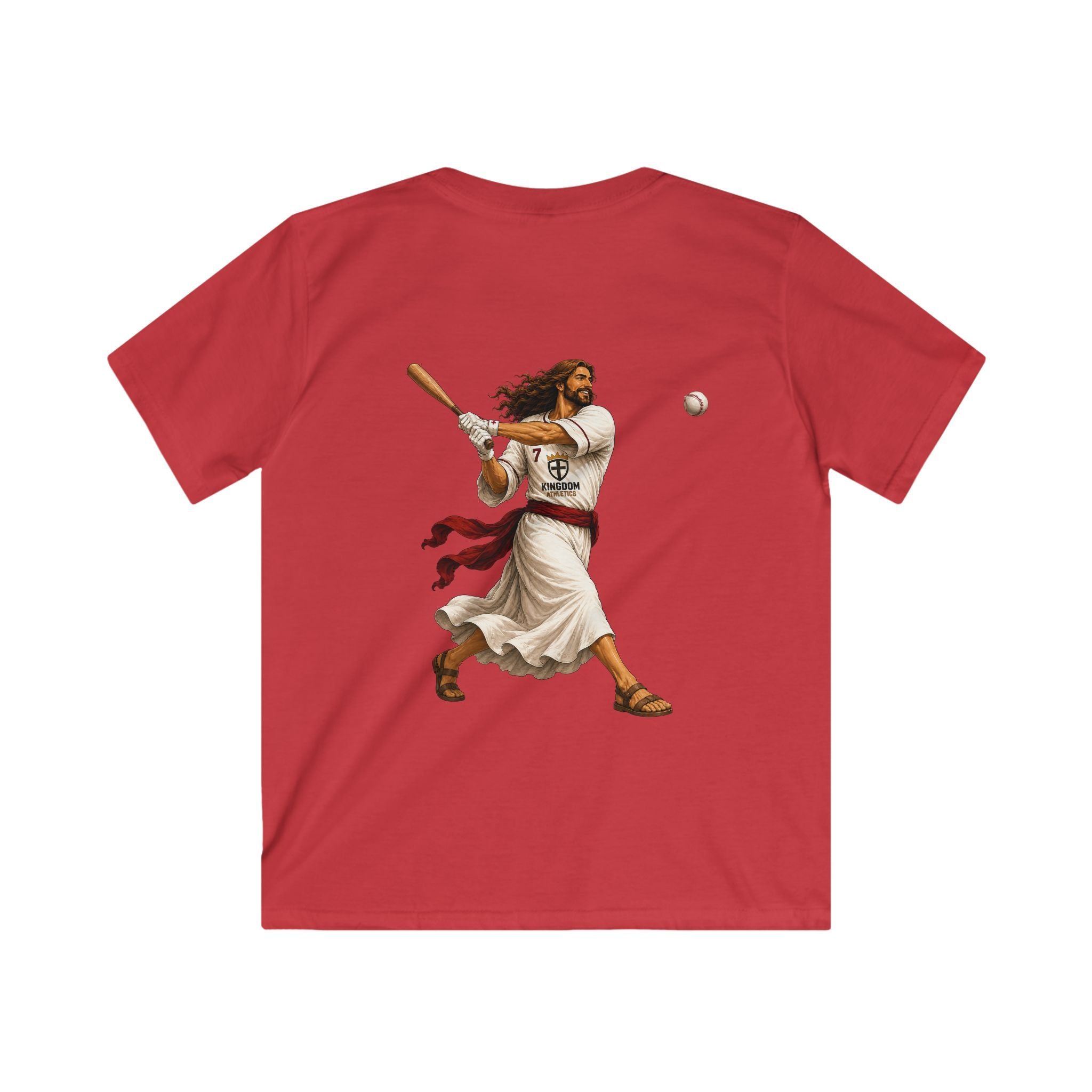 Jesus Hits Bombs | Youth Baseball T-Shirt