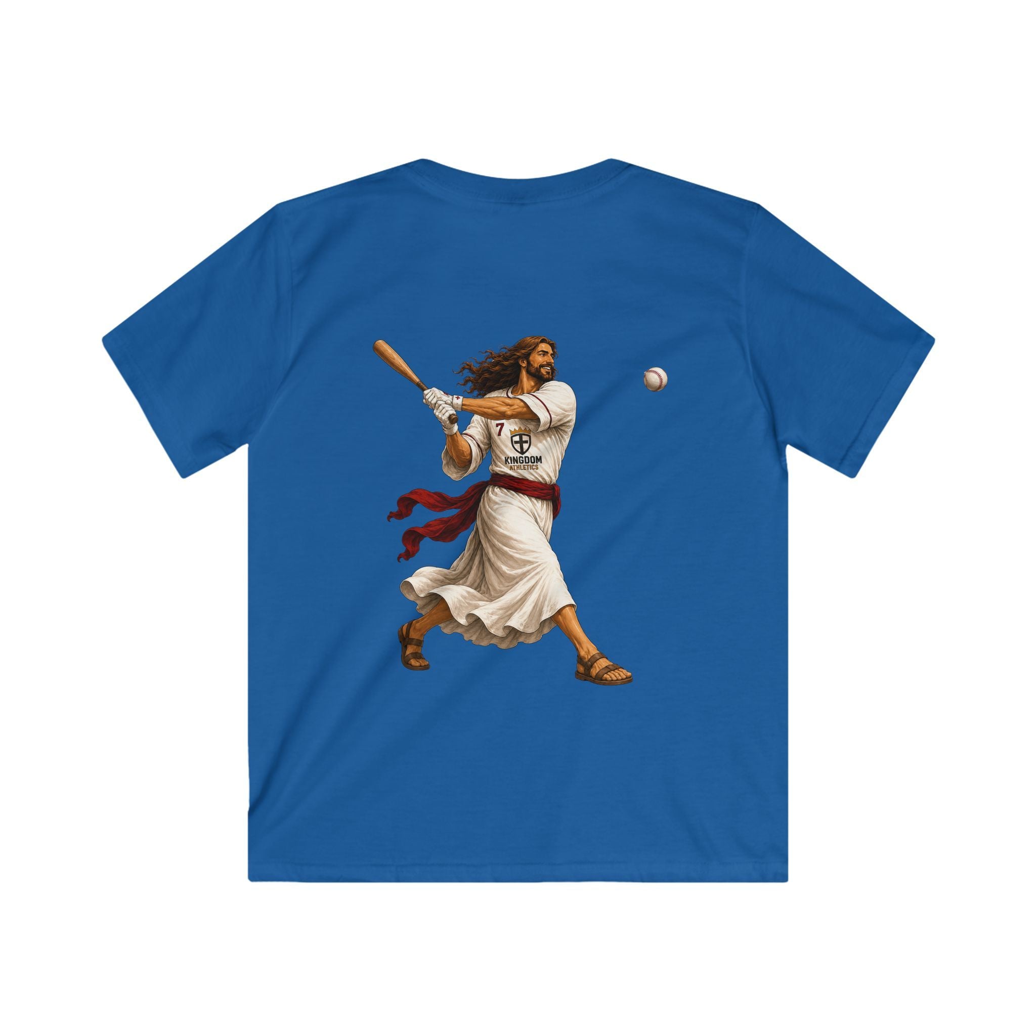 Jesus Hits Bombs | Youth Baseball T-Shirt