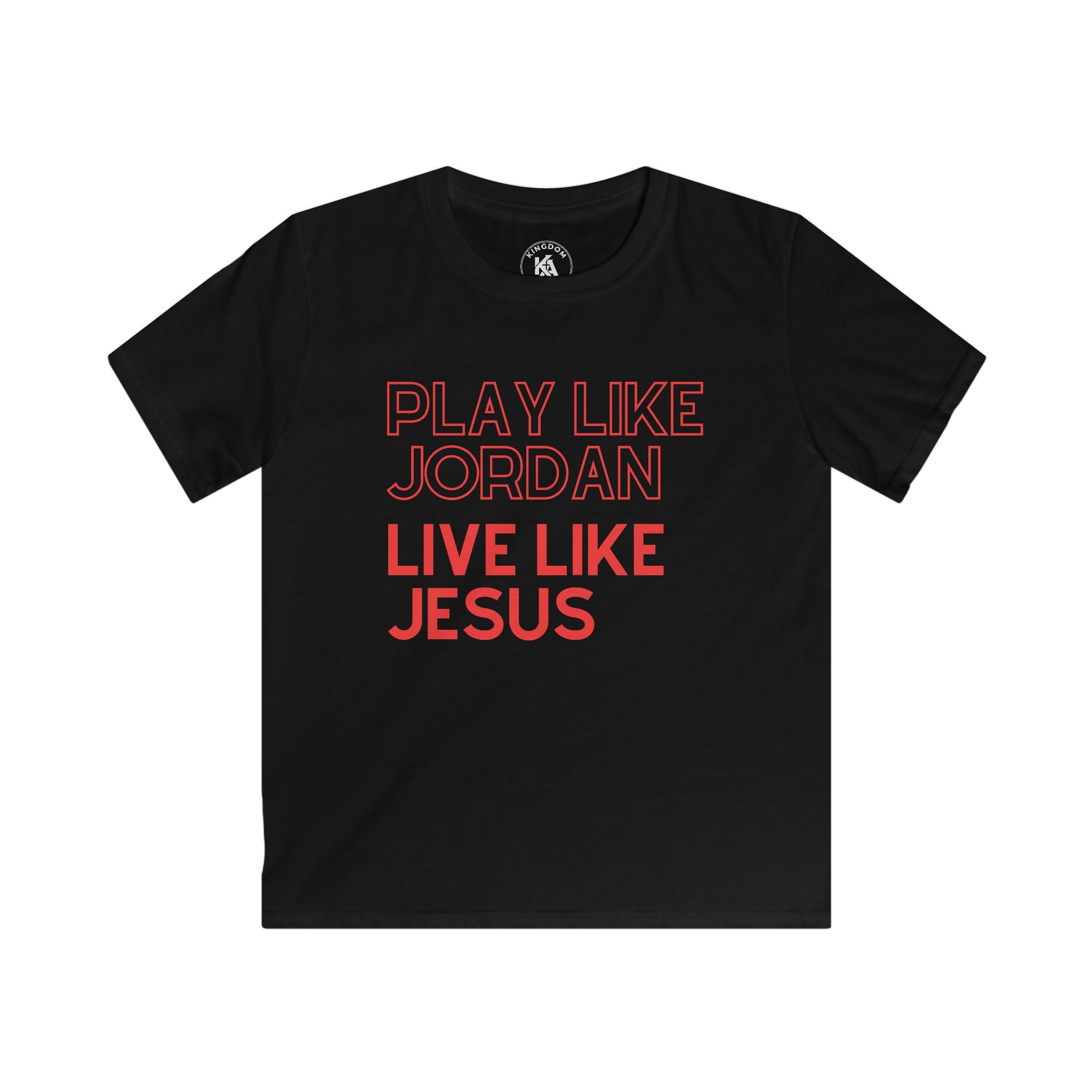 Play Like Jordan Live Like Jesus | Youth Basketball T-Shirt
