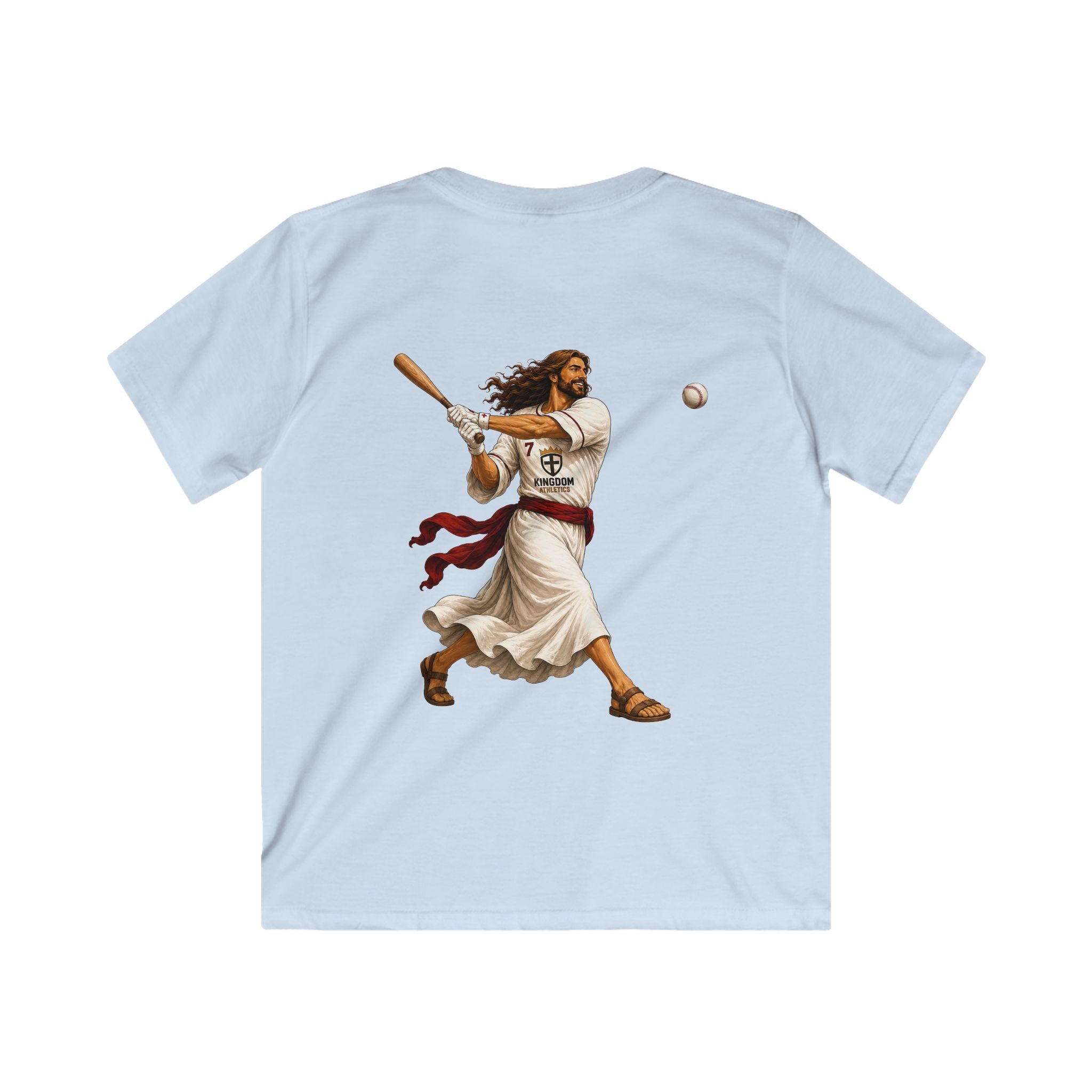 Jesus Hits Bombs | Youth Baseball T-Shirt