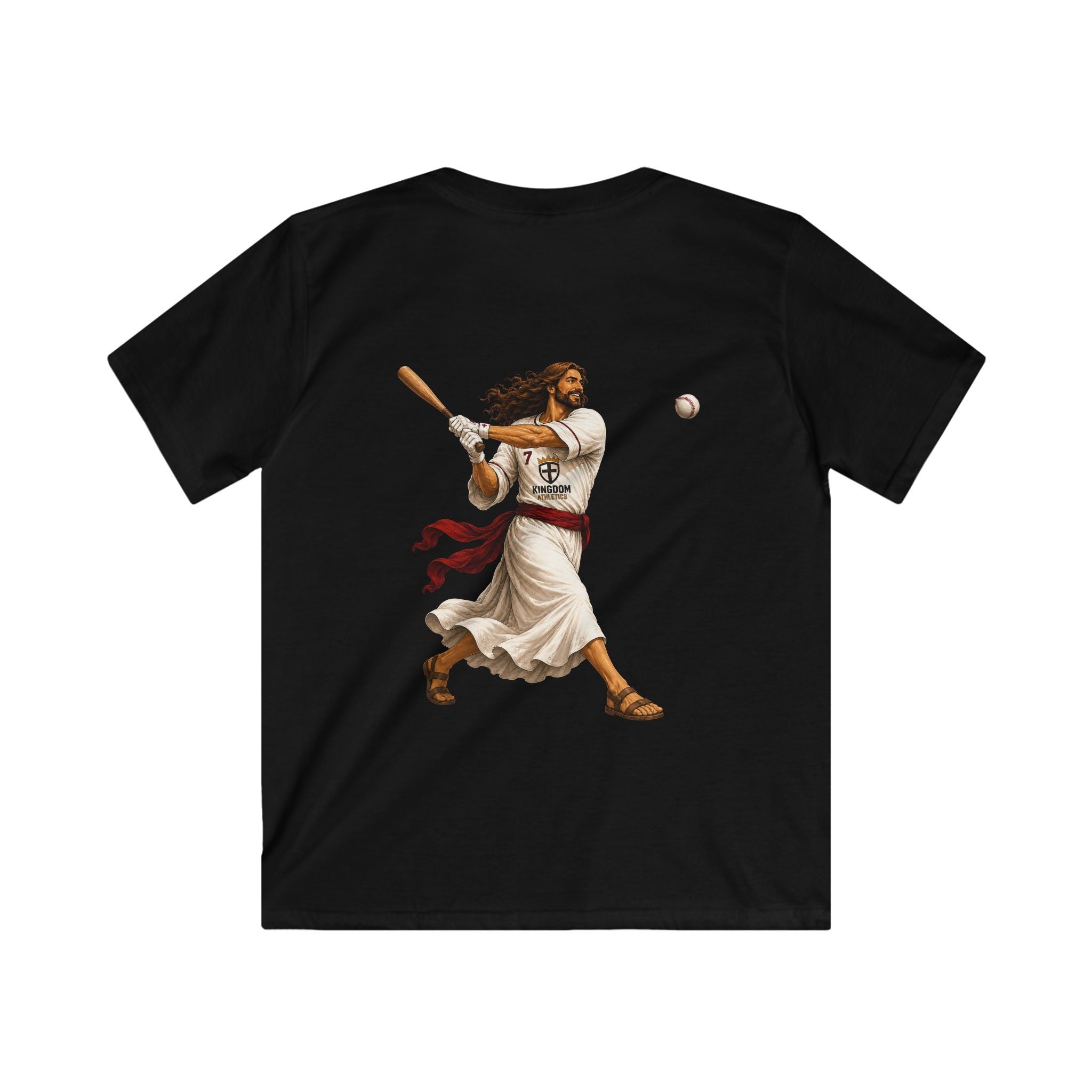 Jesus Hits Bombs | Youth Baseball T-Shirt