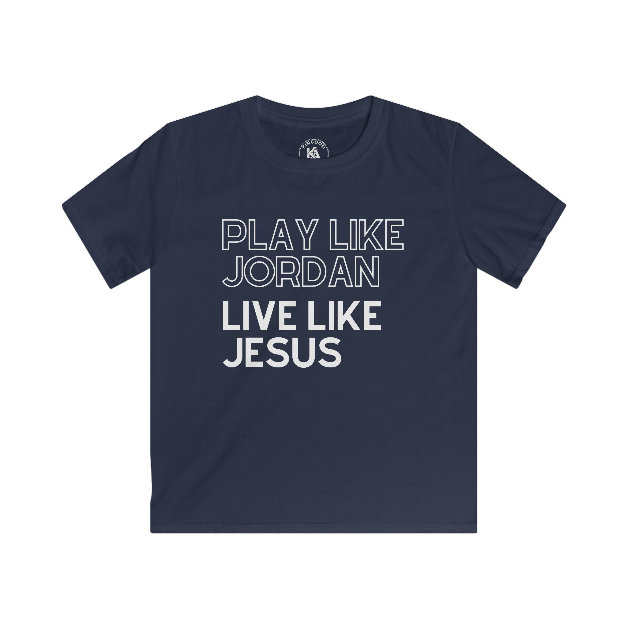 Play Like Jordan Live Like Jesus | Youth Basketball T-Shirt